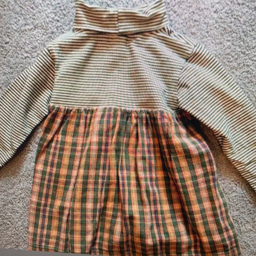 Charming Striped and Plaid kids dress - Picture 2 of 3